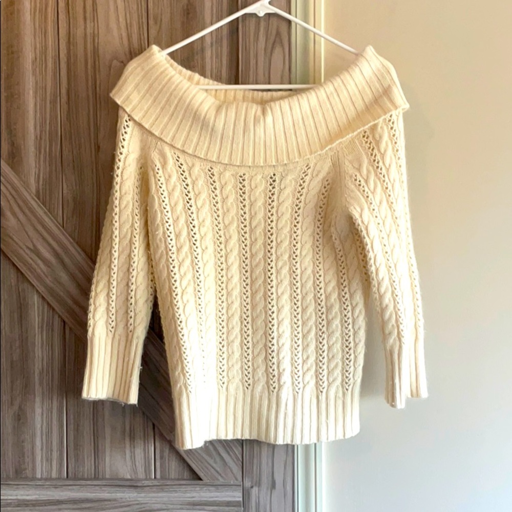Express Cashmere winter white sweater